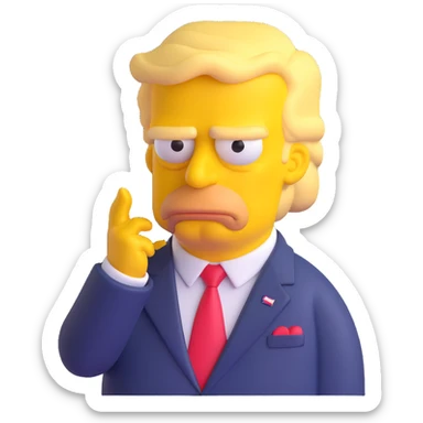 the Simpson Trump character sticker