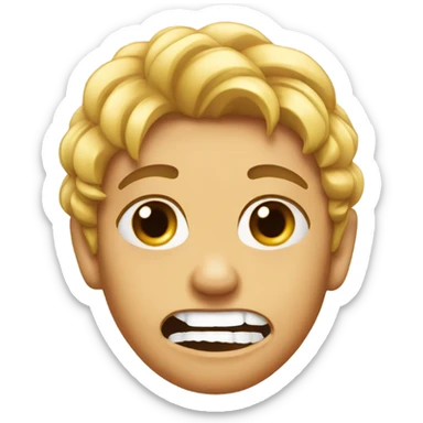 Sassy face bitting nail sticker