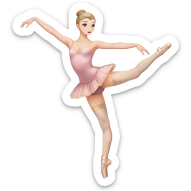 Ballet dancer in thigh highs sticker