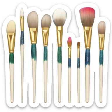 painting brushes sticker