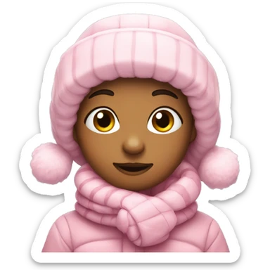 Cute pink winter  sticker