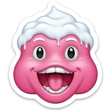 frothing mouth sticker