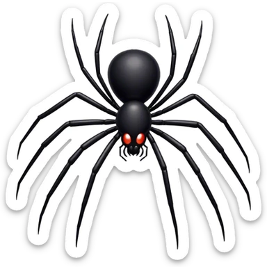 Black spider with 8 legs sticker