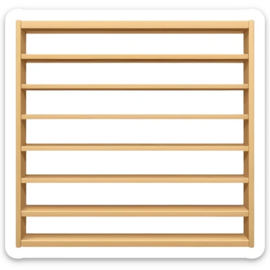 "Minimalist Japanese shelf display, products aligned identically in horizontal rows, each item repeated directly behind the other (multiple units in depth), vertically varied by type, clean spacing, precise symmetry, soft neutral lighting, front-facing packages, ultra-detailed." sticker