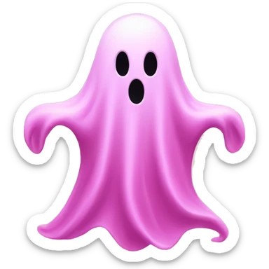 pink ghost sticker