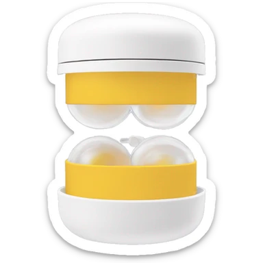 dual compartment screw-top prescription contact lens case sticker