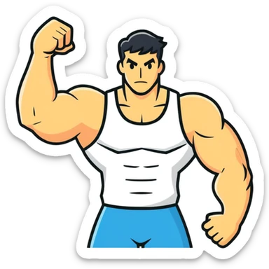 Man flexing sticker