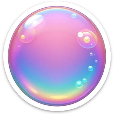 pink sparkling bubble sticker