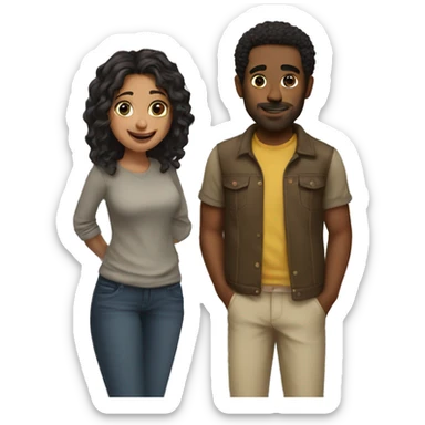 casual day with my husband  sticker