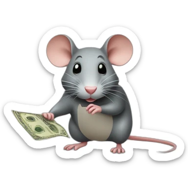 Marvelous Rat counting bills sticker