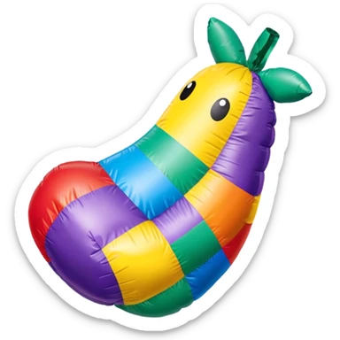 jeff koons inflatable bean pinata sticker