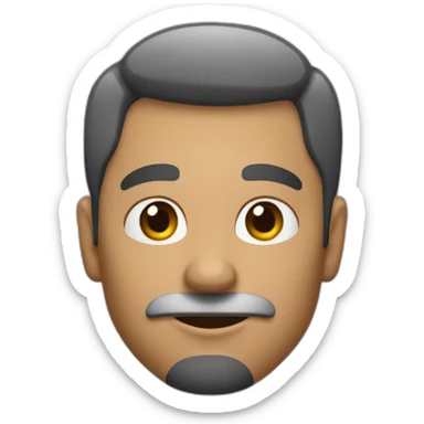Hombre de 60 años con el pelo corto negro sticker
