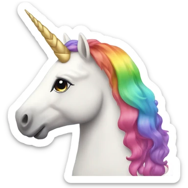 Rainbow unicorn sticker