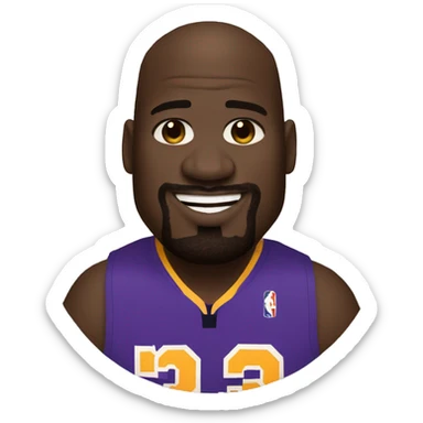 shaquille o’neal holding a basketball sticker