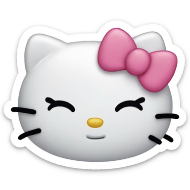 Sleepy hello kitty sticker