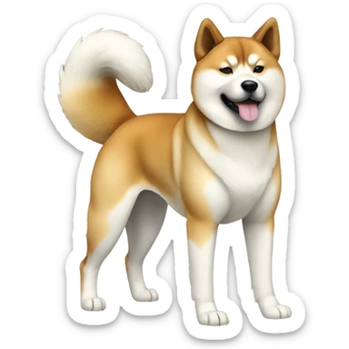 Akita Inu Dog Breed Full Body sticker