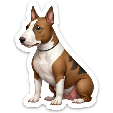 brindle english bull terrier  sticker