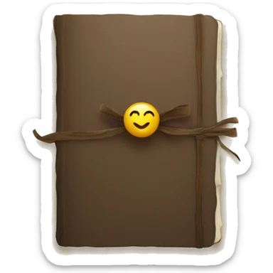 journal with bow sticker