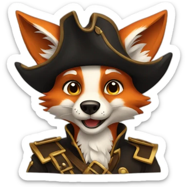 Foxy the pirate fox sticker