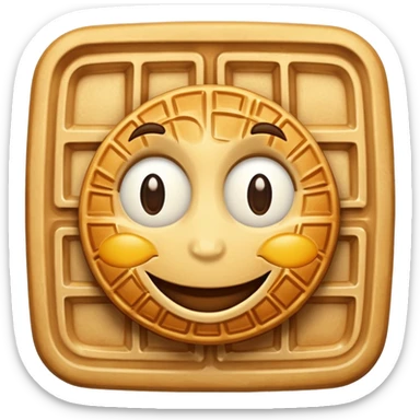 waffle smiling  sticker
