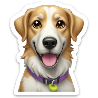 Chien qui fait du surf sticker