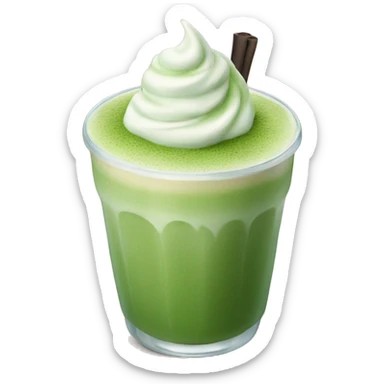 Ice matcha latte sticker