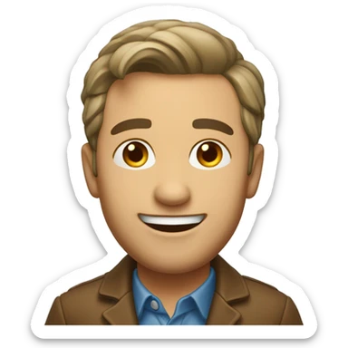 un homme très heureux  sticker