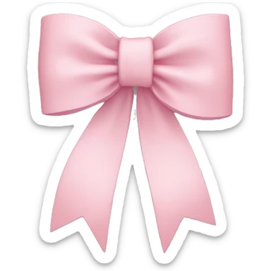 light pink bow on light pink bow sticker