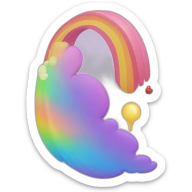 Coeur arc en ciel sticker