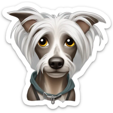Chinese Crested homeless  sticker