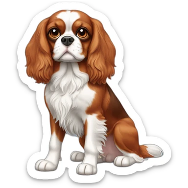 Full body Tri-color Cavalier King Charles spaniel sticker