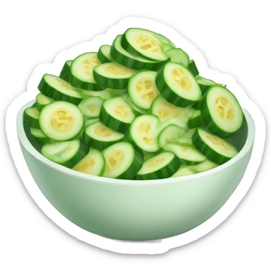 Cucumber salad bowl sticker