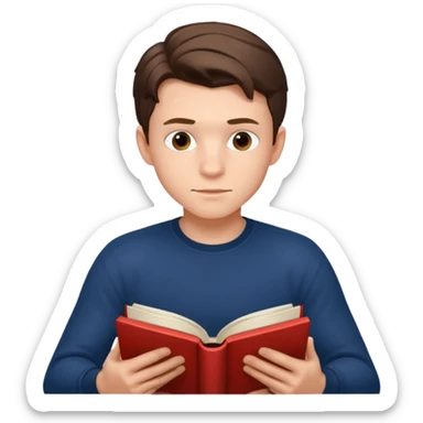 tom holland read book sticker