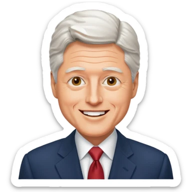 Bill Clinton president sticker