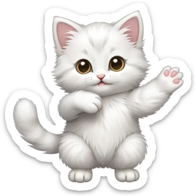kitten reaching for hug  sticker