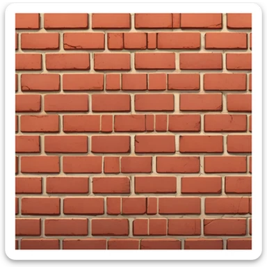 brick wall corner view, showing two sides meeting at a corner sticker