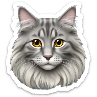 Grey Norwegian forest cat sticker