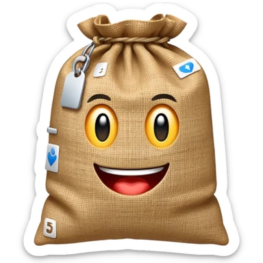 square sack of bag sticker