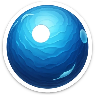Can you make me an emoji of a blue planet? Without a face, like and actual planet sticker