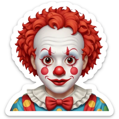 Harpo as a clown sticker
