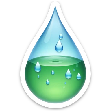 green droplet sticker