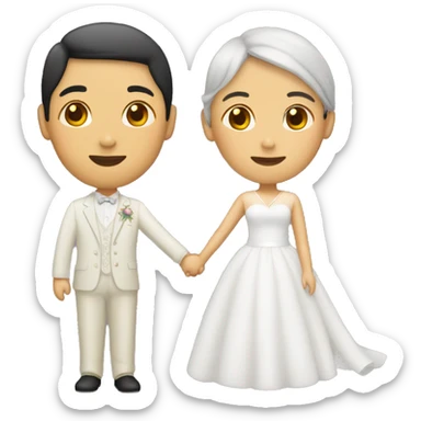 asian woman lesbian marriage sticker