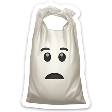 simple plastic bag with handles sticker