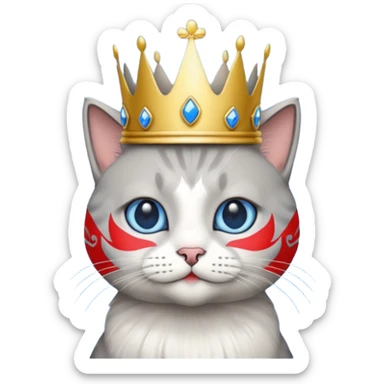 Russian cat with crown sticker