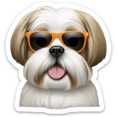 shih tzu in sunglasses  sticker