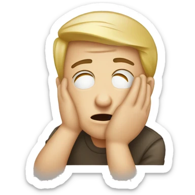 Person who is facepalming sticker