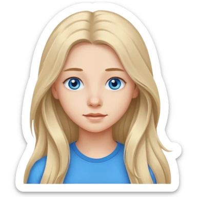 An bloude girl teen-adoult very  long hair sticker