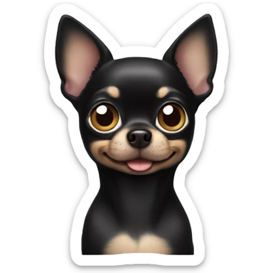 Black chihuahua sticker