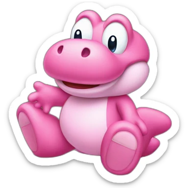 Pink yoshi sticker