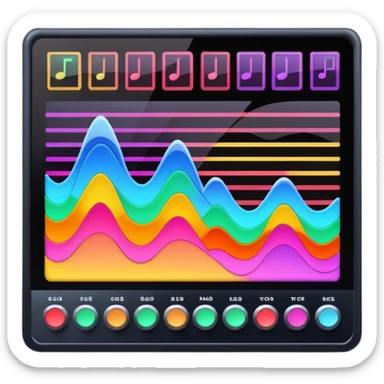 music mixing board screen sticker